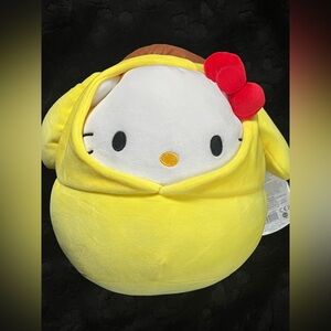 Squishmallows  Hello Kitty In A Pompompurin Hoodie 8” Stuffed Plush NEW